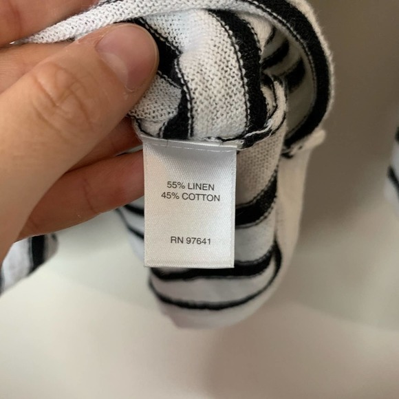 J. JILL Nautical Stripe Linen Blend Top - Picture 7 of 8